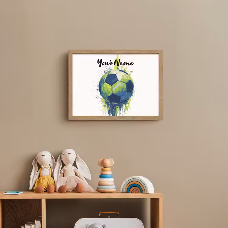 Illustratie - Abstract - Voetbal - Verfspatten Light Box met batterij (Wandlamp kind) middel -sfeer2_kind