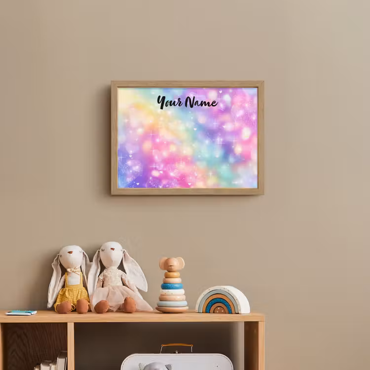 Licht - Regenboog - Hartjes Light Box met batterij (Wandlamp kind) middel -sfeer2_kind