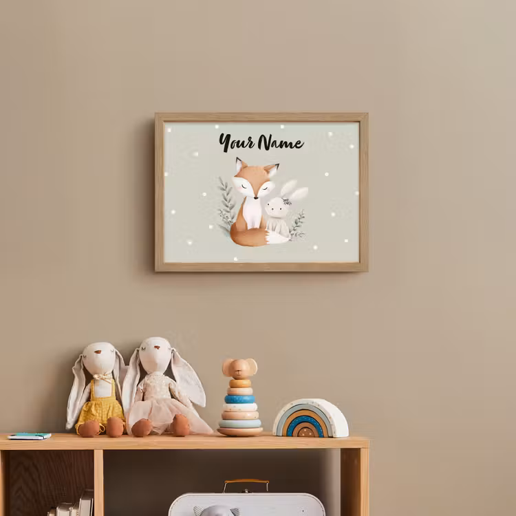 Minimalistisch - Dieren - Bladeren - Stippen Light Box met batterij (Wandlamp kind) middel -sfeer2_kind