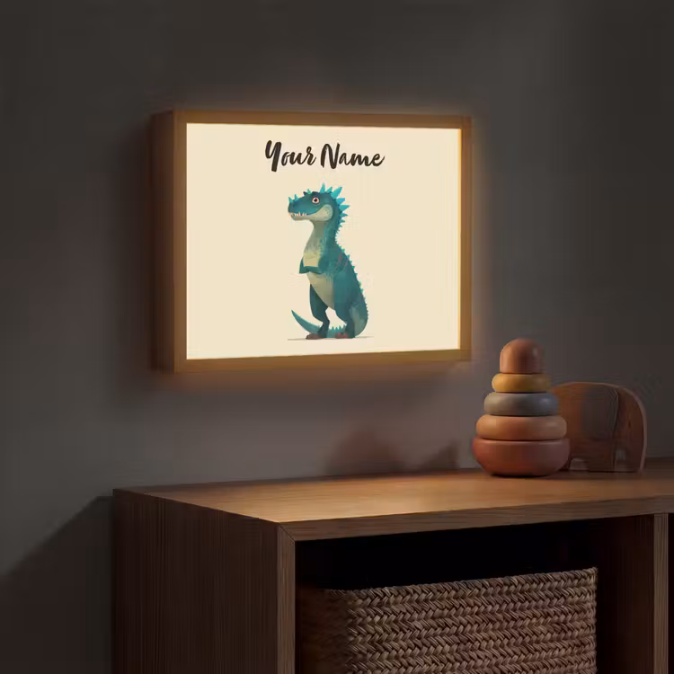 Minimalistisch - Stekels - Blauw Light Box met batterij (Wandlamp kind) middel -sfeer5_kind