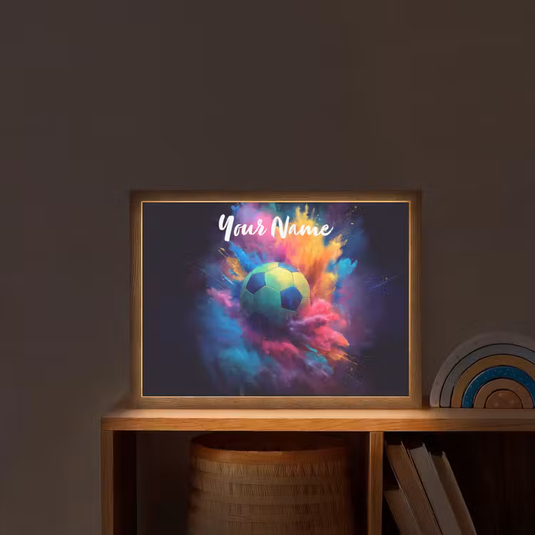 Neon - Bal - Kleurrijk Light Box met batterij (Wandlamp kind) middel -sfeer1_kind
