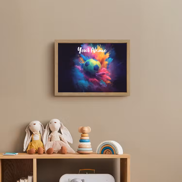 Neon - Bal - Kleurrijk Light Box met batterij (Wandlamp kind) middel -sfeer2_kind