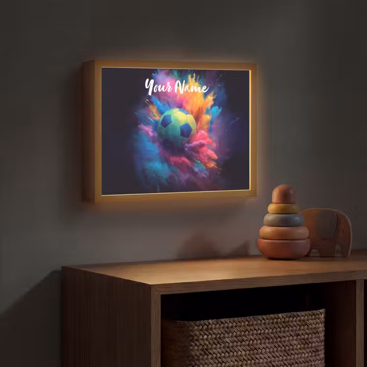 Neon - Bal - Kleurrijk Light Box met batterij (Wandlamp kind) middel -sfeer5_kind