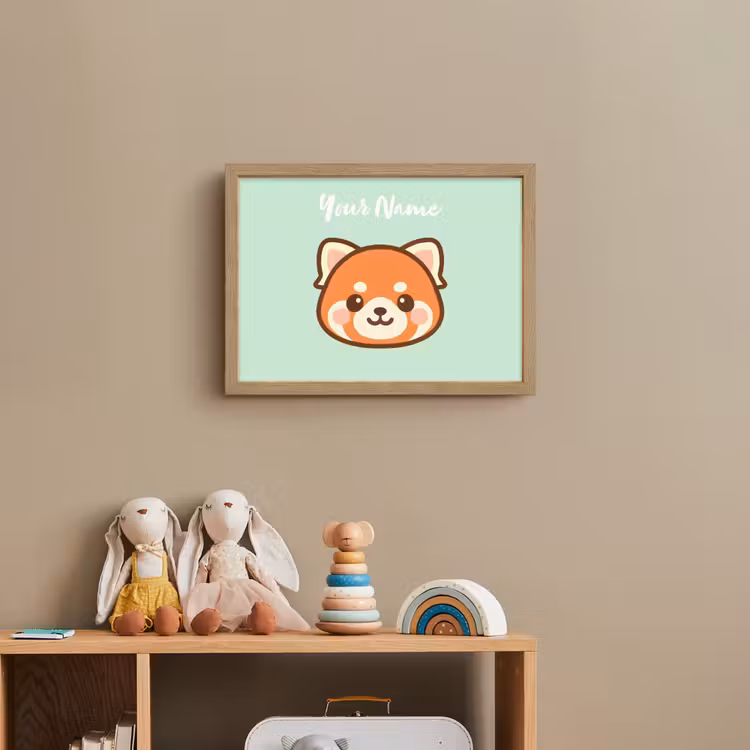 Panda - Groen - Cartoon Light Box met batterij (Wandlamp kind) middel -sfeer2_kind
