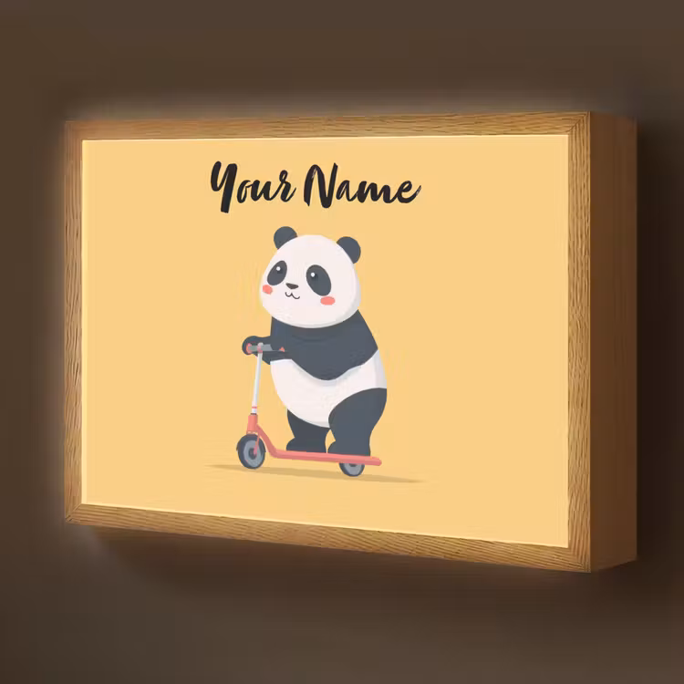 Panda - Step - Geel Light Box met batterij (Wandlamp kind) middel -z3d_website