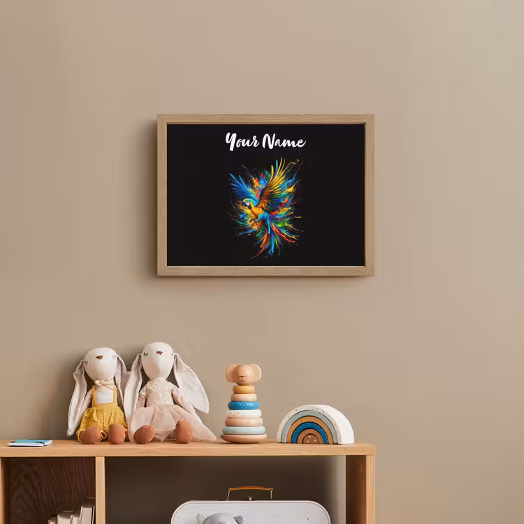 Papegaai - Vogel - Dier - Kleurrijk - Verf Light Box met batterij (Wandlamp kind) middel -sfeer2_kind