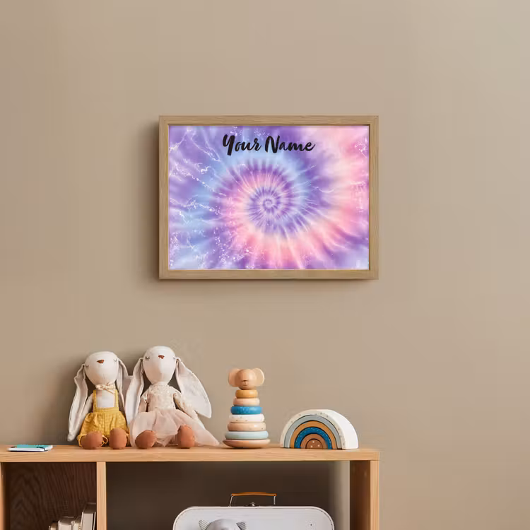 Pastel - Paars - Spiraal - Marmer Light Box met batterij (Wandlamp kind) middel -sfeer2_kind