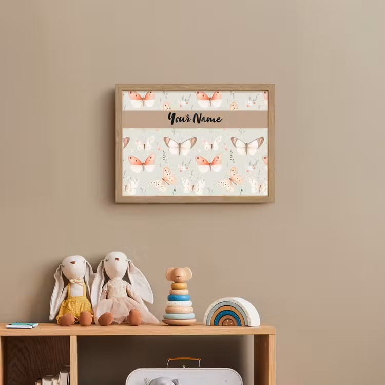 Patroon - Vlinders - Sierlijk - Bloemen Light Box met batterij (Wandlamp kind) middel -sfeer2_kind