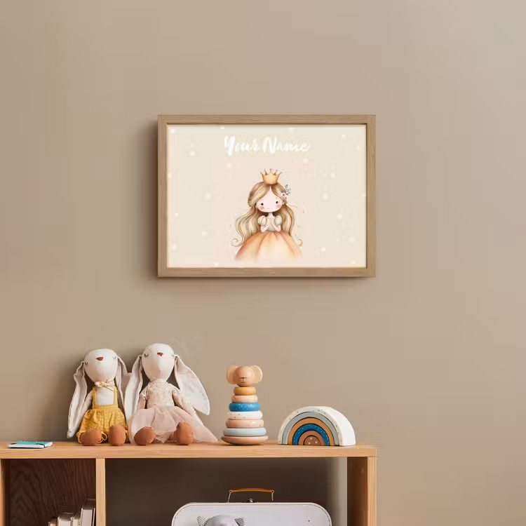 Prinses - Kroon - Bloem - Stippen Light Box met batterij (Wandlamp kind) middel -sfeer2_kind