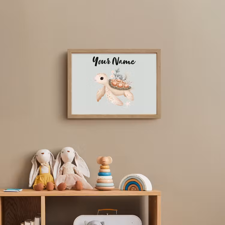 Zeeschildpad - Onderwaterwereld - Pastel Light Box met batterij (Wandlamp kind) middel -sfeer2_kind