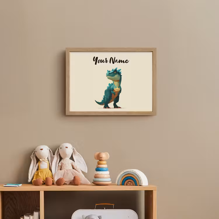 Stekels - Dino - Blauw - Gespierd Light Box met batterij (Wandlamp kind) middel -sfeer2_kind