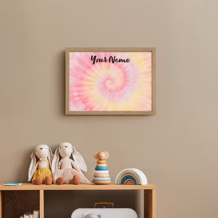 Spiraal - Pastel - Roze Light Box met batterij (Wandlamp kind) middel -sfeer2_kind