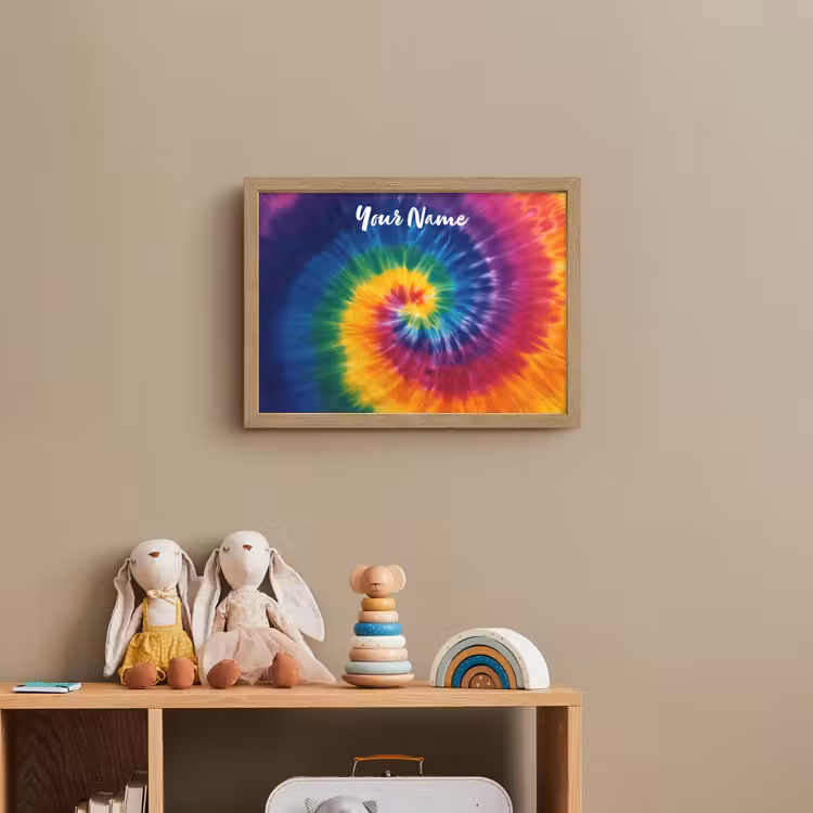 Spiraal - Regenboog - Kleurrijk Light Box met batterij (Wandlamp kind) middel -sfeer2_kind