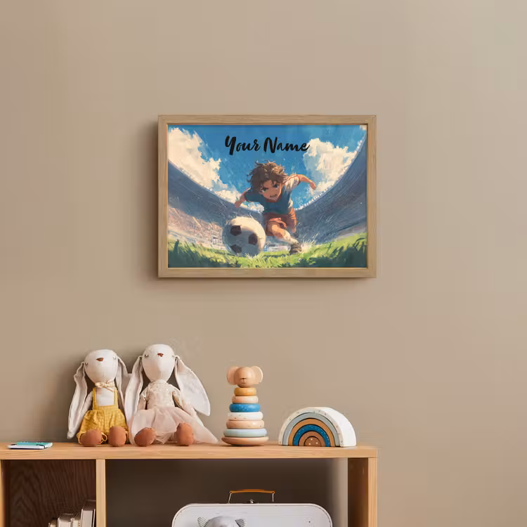 Stadion - Voetbal - Jongen Light Box met batterij (Wandlamp kind) middel -sfeer2_kind