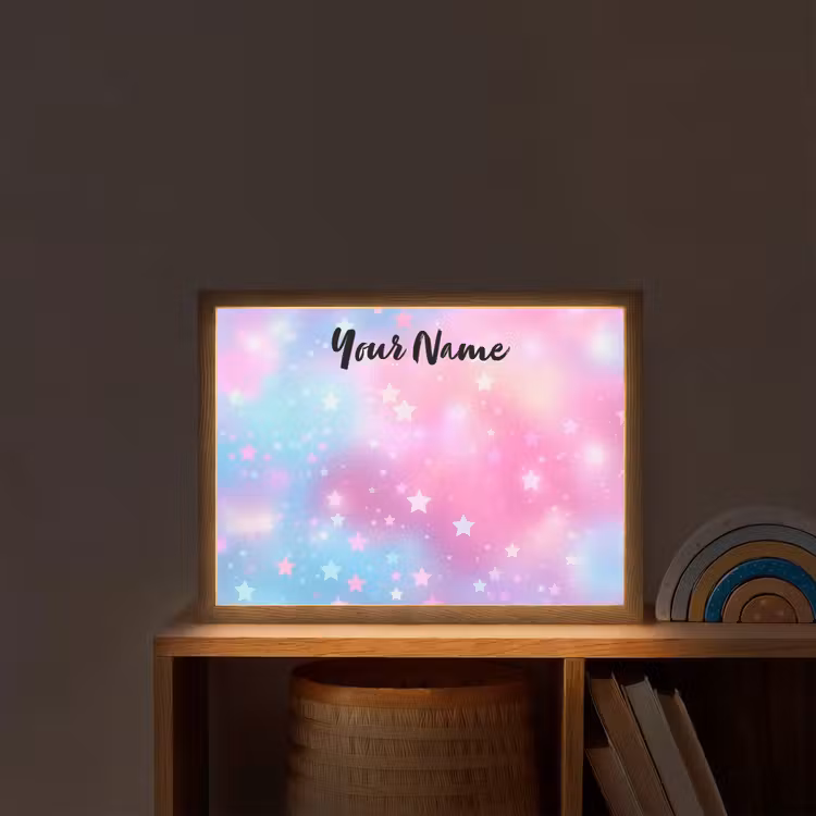 Sterren - Kleuren - Magie Light Box met batterij (Wandlamp kind) middel -sfeer1_kind