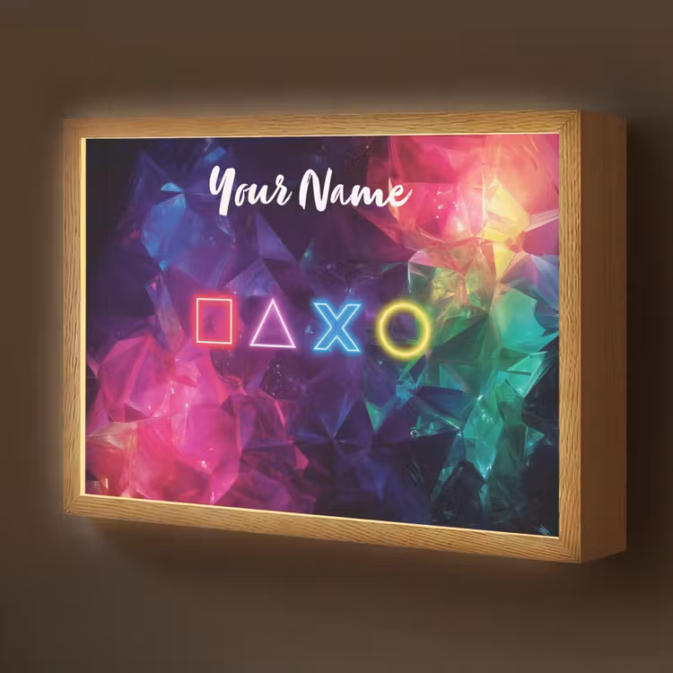 Symbolen - Game - Kleurrijk Light Box met batterij (Wandlamp kind) middel -z3d_website