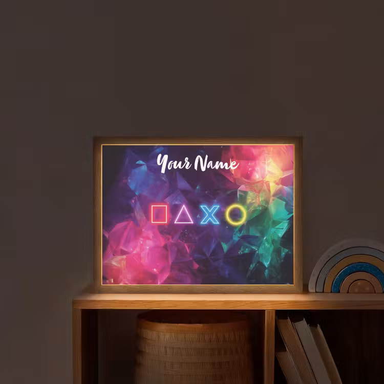 Symbolen - Game - Kleurrijk Light Box met batterij (Wandlamp kind) middel -sfeer1_kind