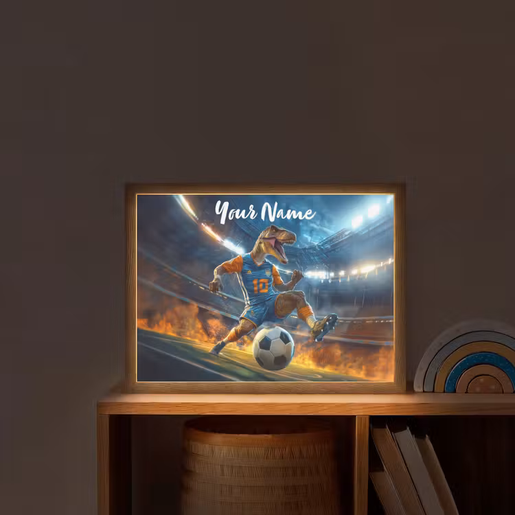 T-Rex - Voetbal - Stadion Light Box met batterij (Wandlamp kind) middel -sfeer1_kind