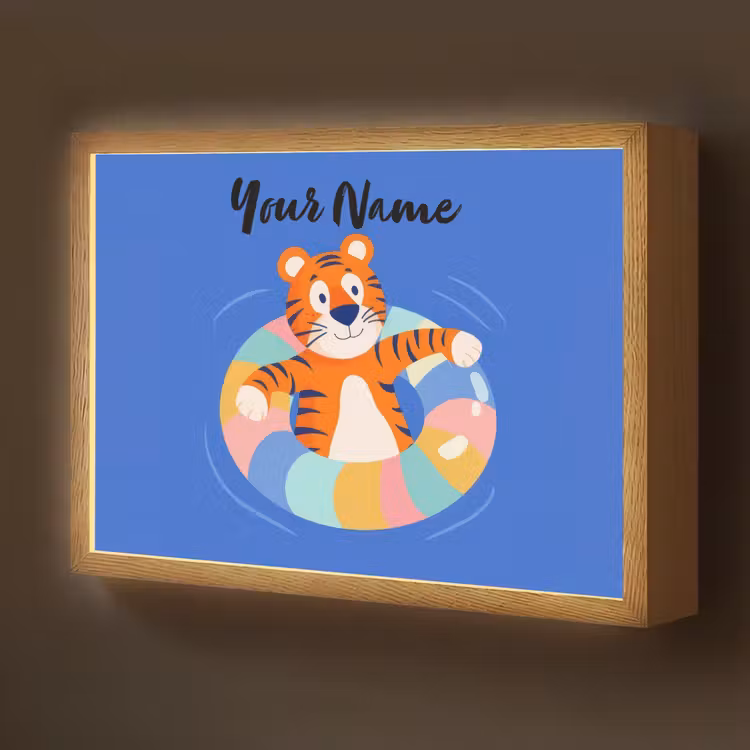 Tijger - Zwemband - Water Light Box met batterij (Wandlamp kind) middel -z3d_website