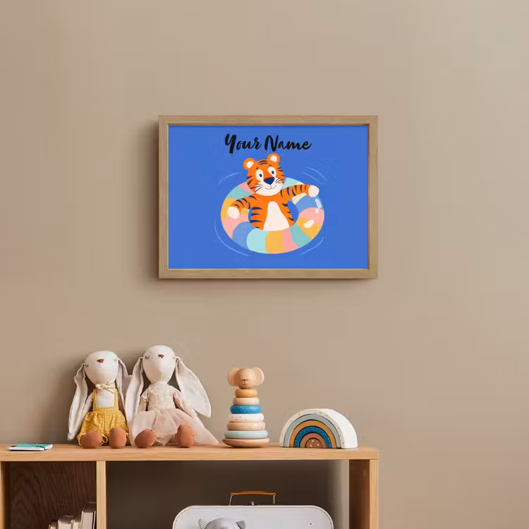 Tijger - Zwemband - Water Light Box met batterij (Wandlamp kind) middel -sfeer2_kind