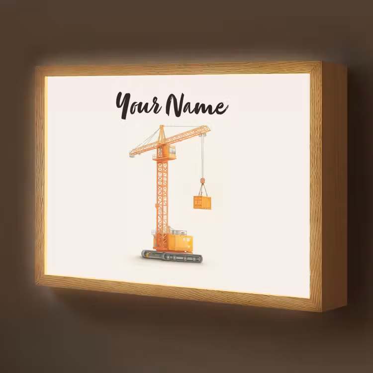 Torenkraan - Getekend - Oranje Light Box met batterij (Wandlamp kind) middel -z3d_website