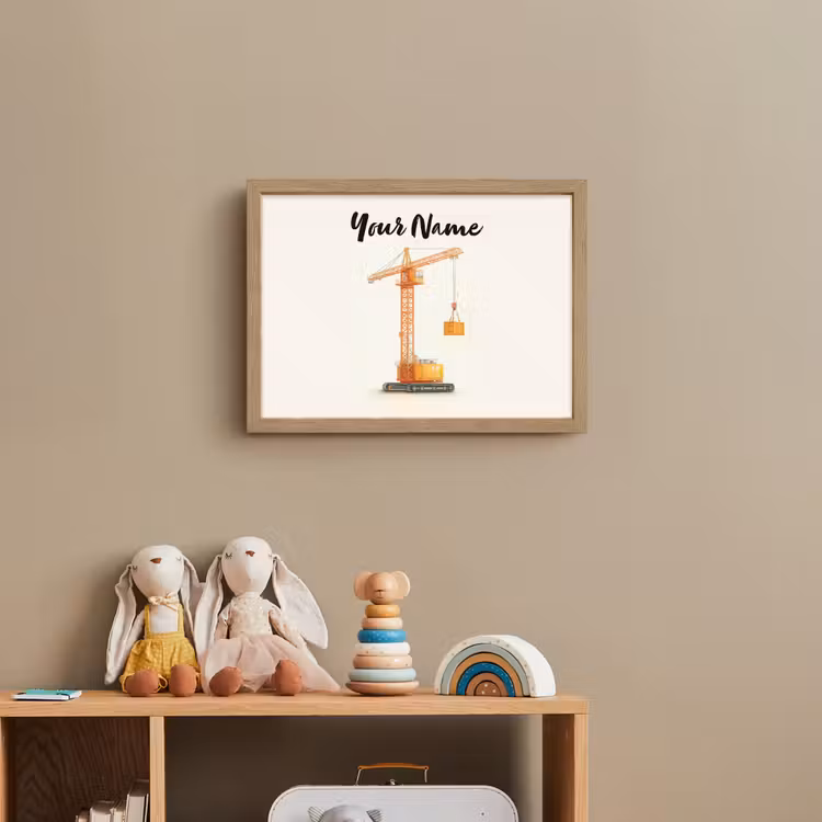 Torenkraan - Getekend - Oranje Light Box met batterij (Wandlamp kind) middel -sfeer2_kind
