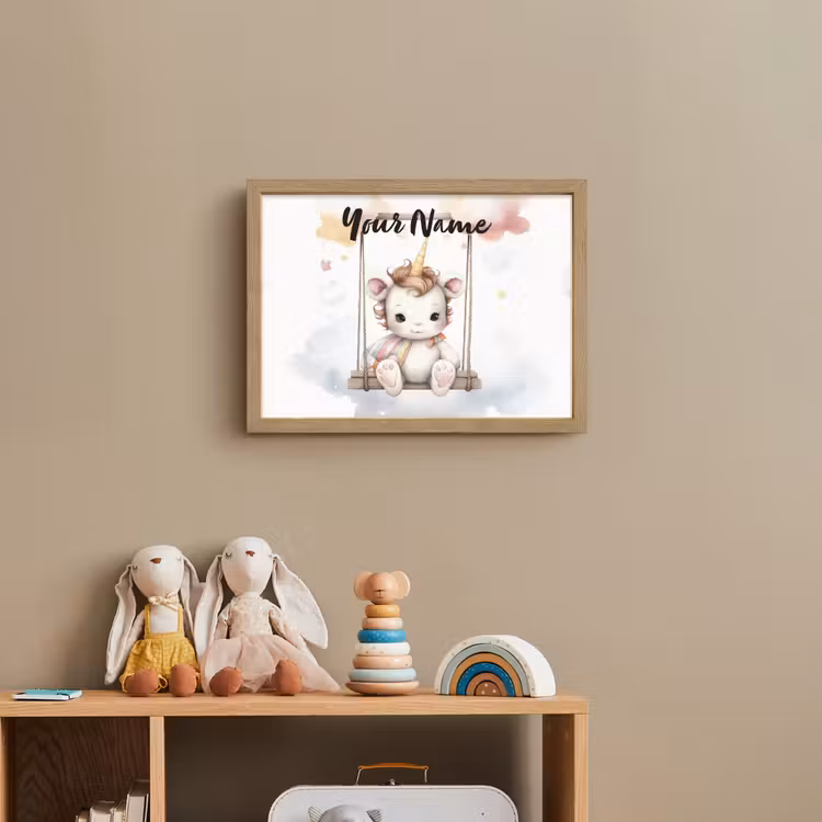 Eenhoorn - Dier - Kinderen - Unicorn Light Box met batterij (Wandlamp kind) middel -sfeer2_kind