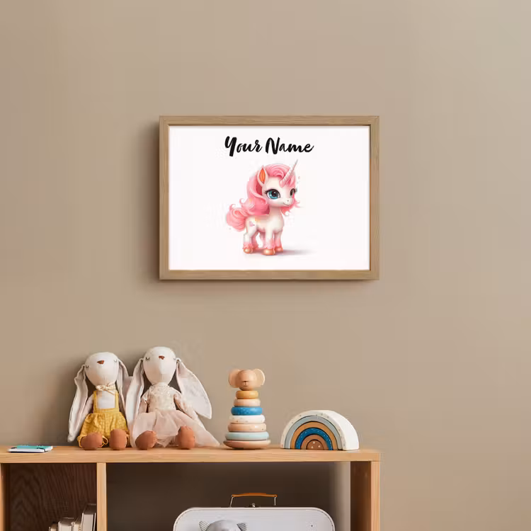 Unicorn - Meisjes - Kinderen - Eenhoorn - Roze Light Box met batterij (Wandlamp kind) middel -sfeer2_kind