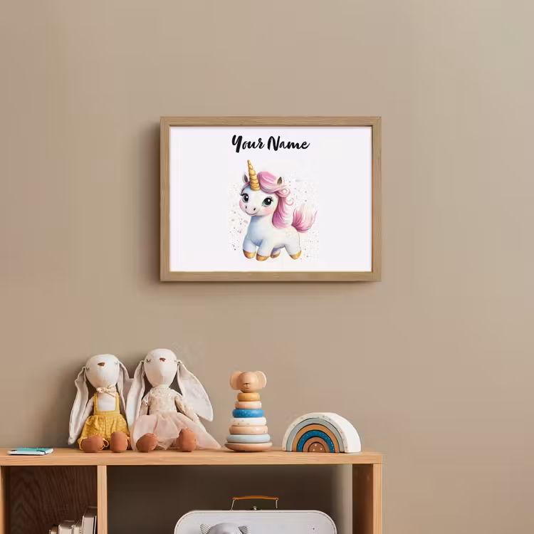 Eenhoorn - Roze - Magie Light Box met batterij (Wandlamp kind) middel -sfeer2_kind