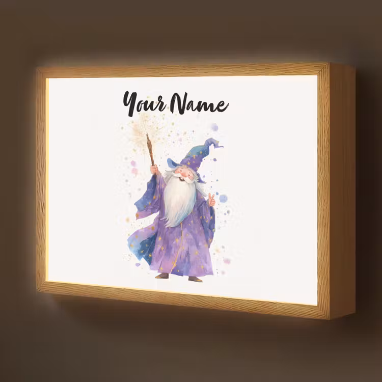 Tovenaar - Magie - Paars Light Box met batterij (Wandlamp kind) middel -z3d_website