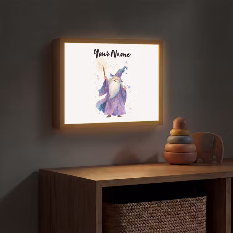 Tovenaar - Magie - Paars Light Box met batterij (Wandlamp kind) middel -sfeer5_kind