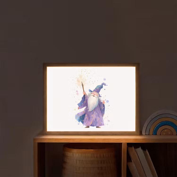 Tovenaar - Magie - Paars Light Box met batterij (Wandlamp kind) middel -sfeer1_kind