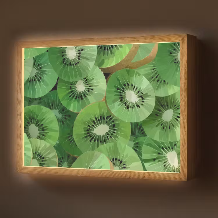 Kiwi - Groen - Pitten Light Box met batterij (Wandlamp) middel -z3d_website