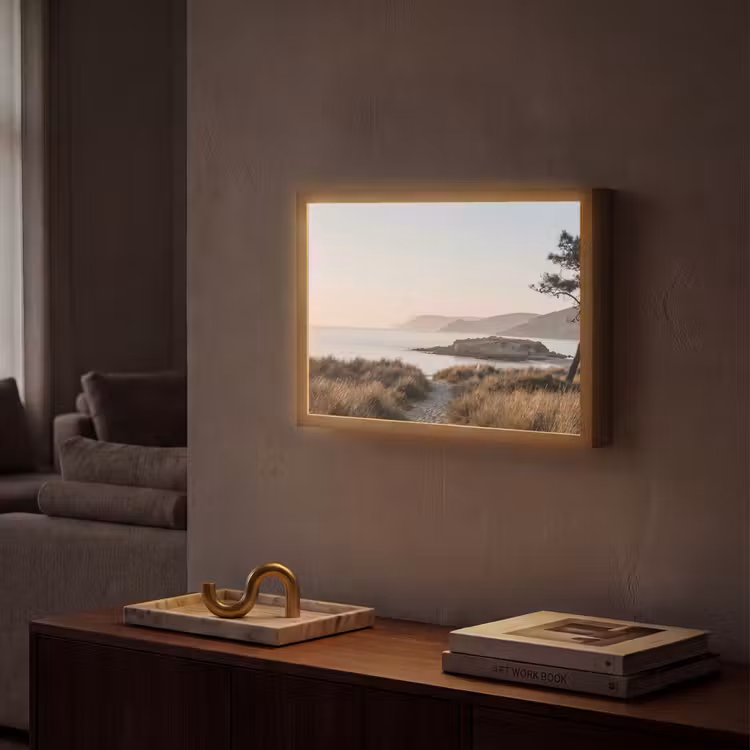 Landschap - Kust - Duinen Light Box met batterij (Wandlamp) middel -sfeer1