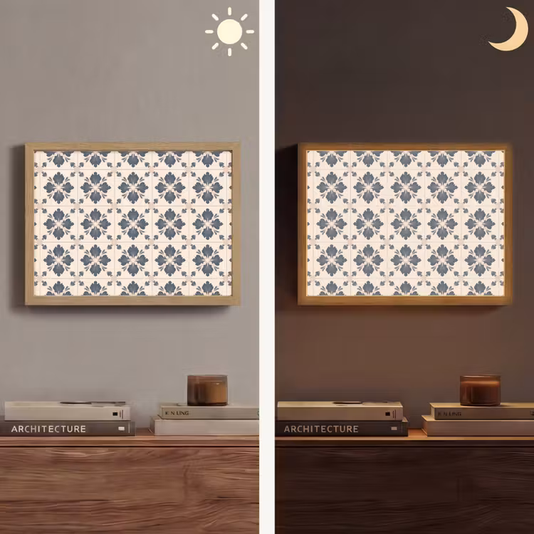 Bladvorm - Klassiek - Kleurrijk Light Box met batterij (Wandlamp) middel 907 -sfeer3