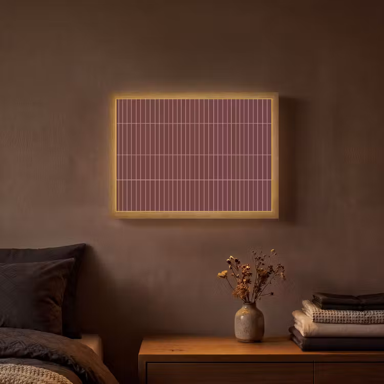 Lijnen - Patroon - Bordeaux Light Box met batterij (Wandlamp) middel 907 -sfeer4