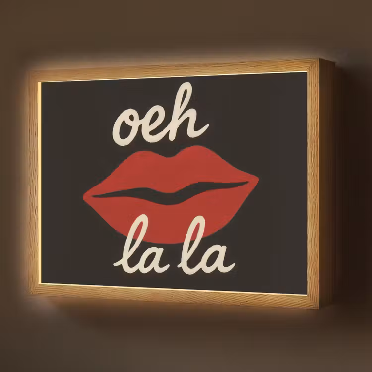 Lip - Rood - Quote Light Box met batterij (Wandlamp) middel -z3d_website