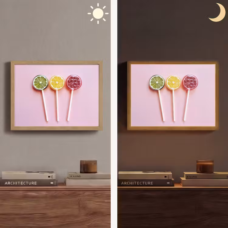 Lolly - Snoep - Citrus Light Box met batterij (Wandlamp) middel -sfeer3