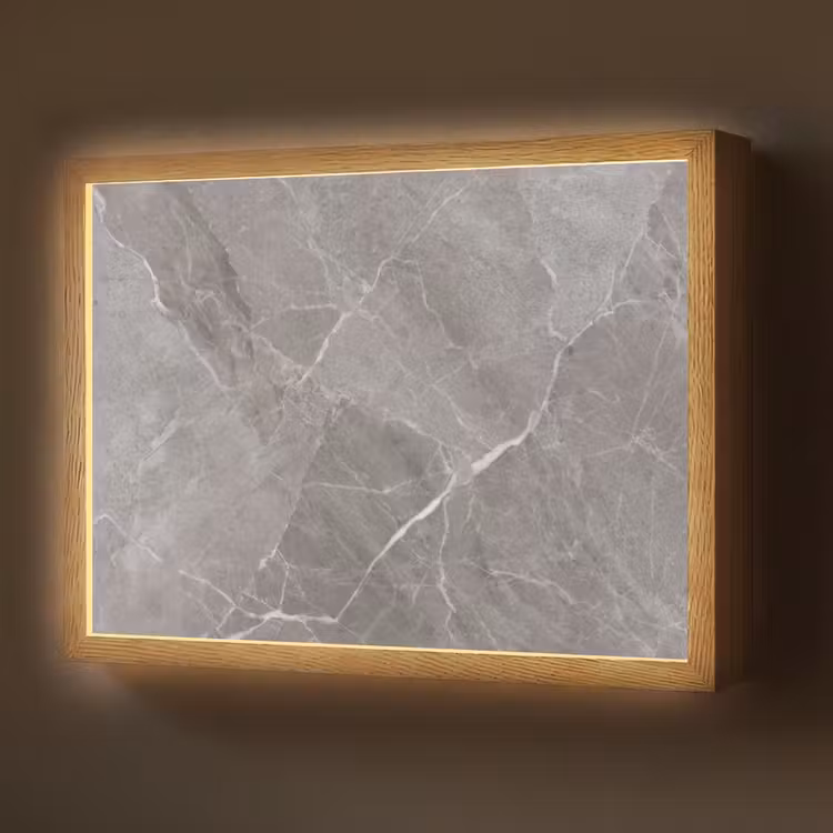 Marmer - Grijs Light Box met batterij (Wandlamp) middel -z3d_website