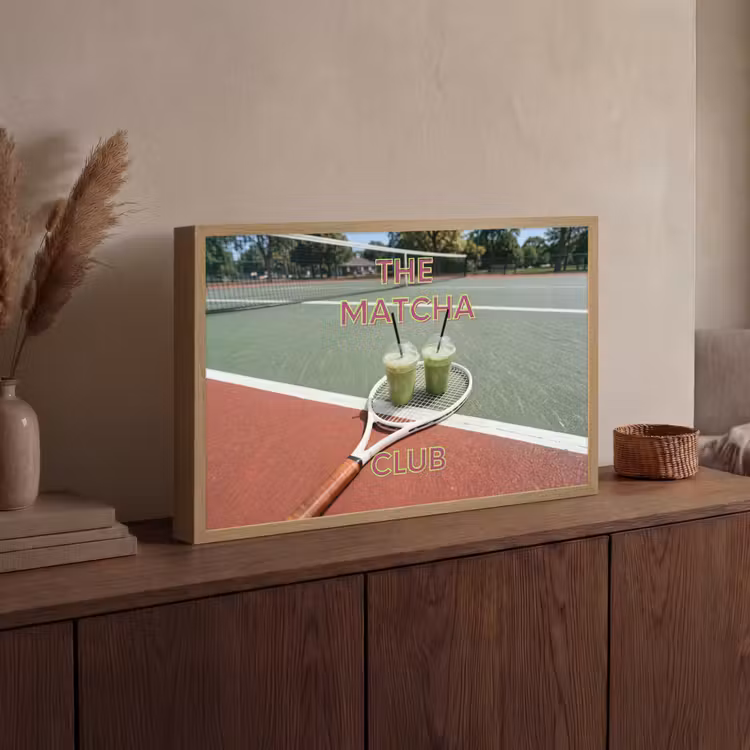 Matcha Club - Tennis - Matcha Light Box met batterij (Wandlamp) middel -sfeer2