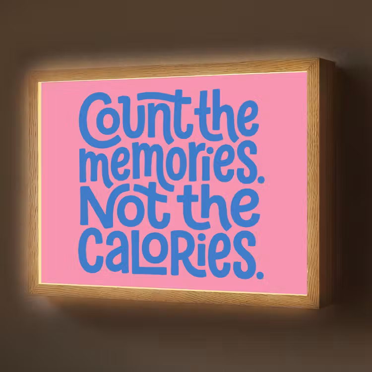 Memories - Roze - Blauw - Quote Light Box met batterij (Wandlamp) middel -z3d_website
