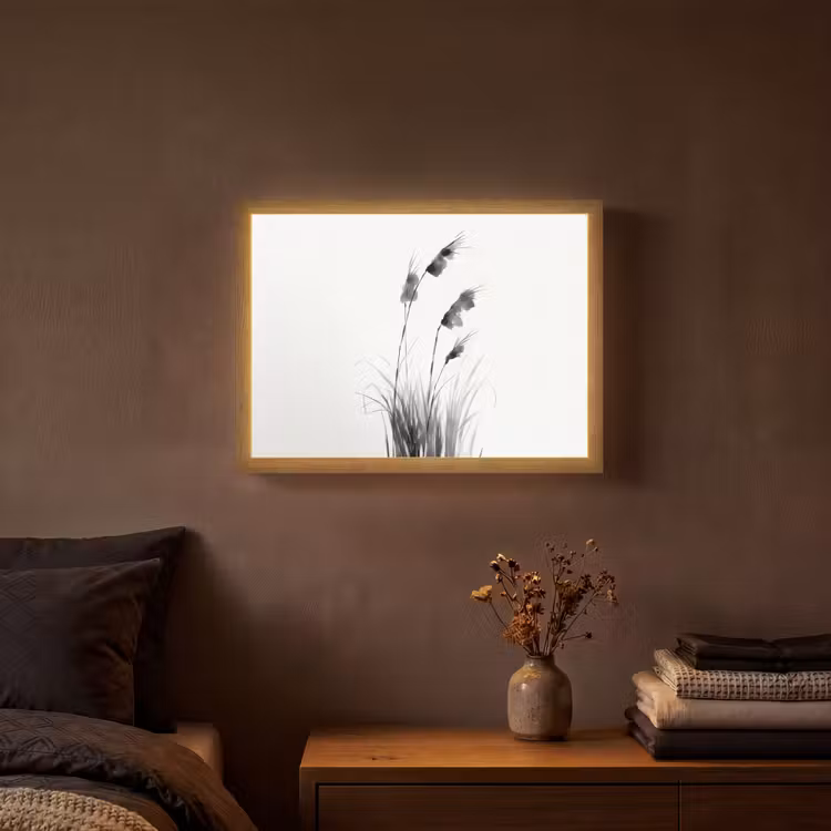 Minimalistisch - Stelen - Wit Light Box met batterij (Wandlamp) middel -sfeer4