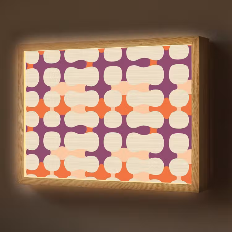 Modern - Patroon - Kleurrijk Light Box met batterij (Wandlamp) middel 907 -z3d_website