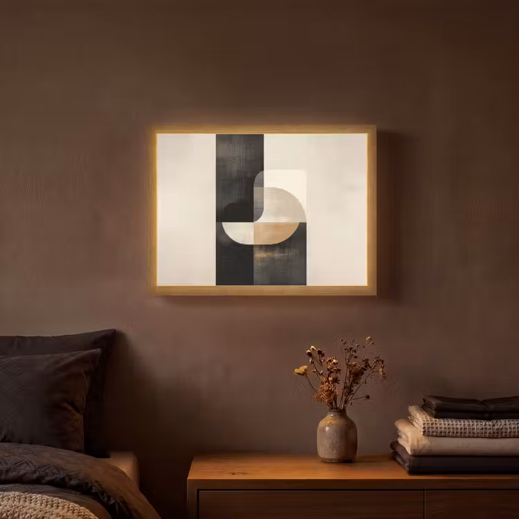 Modern - Vierkant - Vormen Light Box met batterij (Wandlamp) middel -sfeer4
