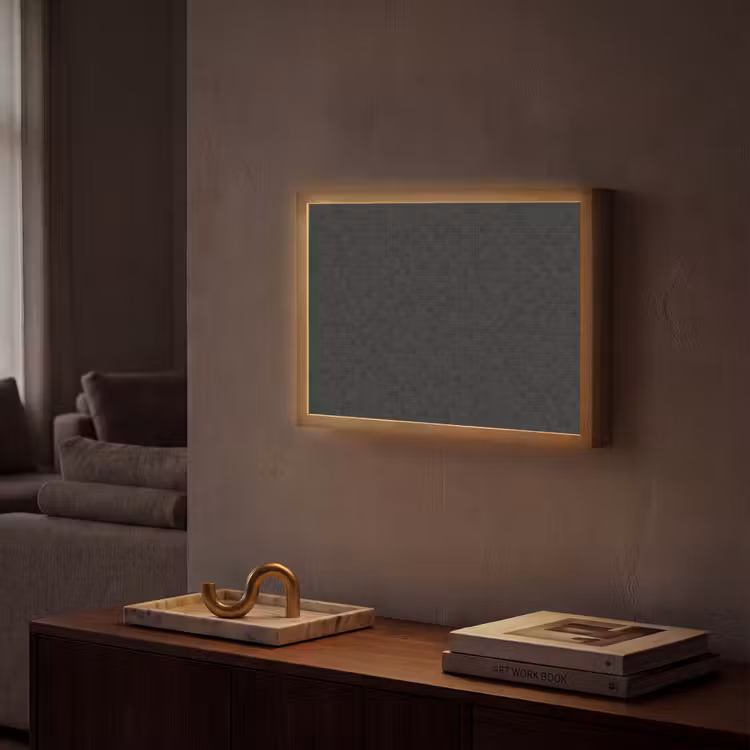 Mozaïek - Patroon - Antraciet - Zwart Light Box met batterij (Wandlamp) middel 907 -sfeer1
