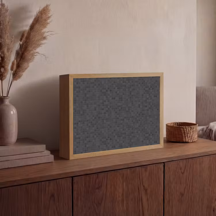 Mozaïek - Patroon - Zwart Light Box met batterij (Wandlamp) middel 907 -sfeer2