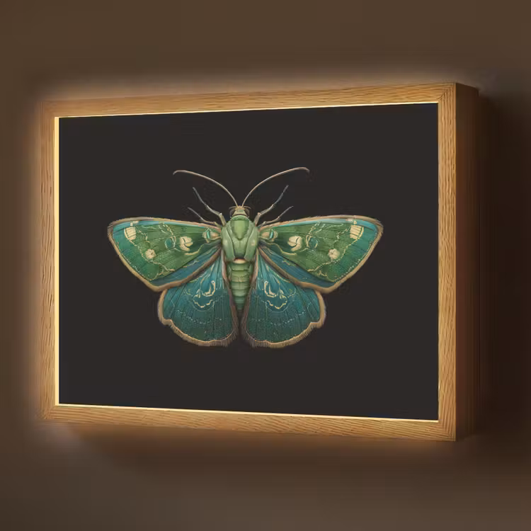 Mot - Levendig - Groen Light Box met batterij (Wandlamp) middel -z3d_website