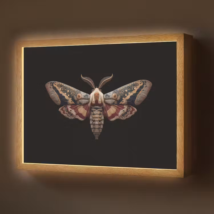 Mot - Oosterse patronen - Sierlijk Light Box met batterij (Wandlamp) middel -z3d_website