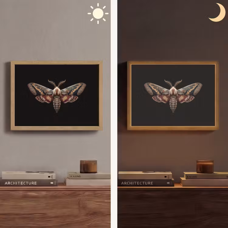 Mot - Oosterse patronen - Sierlijk Light Box met batterij (Wandlamp) middel -sfeer3