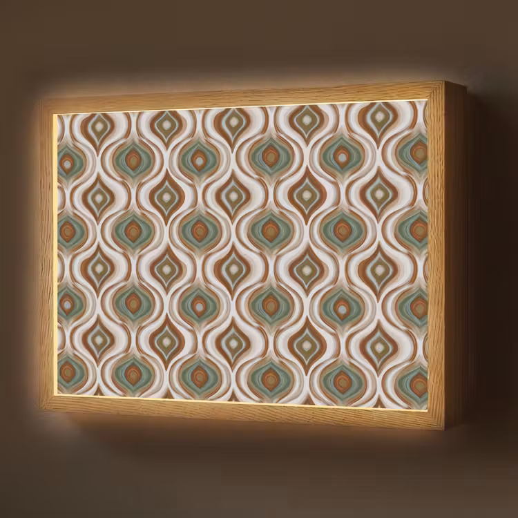 Motief - Patroon - Kleurrijk Light Box met batterij (Wandlamp) middel 907 -z3d_website